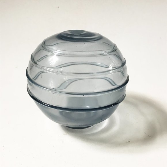 Frederick Warren Blue Art Glass Orb Sphere Oil Lamp Vase Signed 1981 - Picture 1 of 7